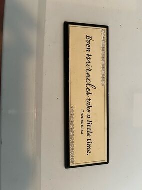 Inspirational Wall Plaque "Even Miracles" - Cream & Black